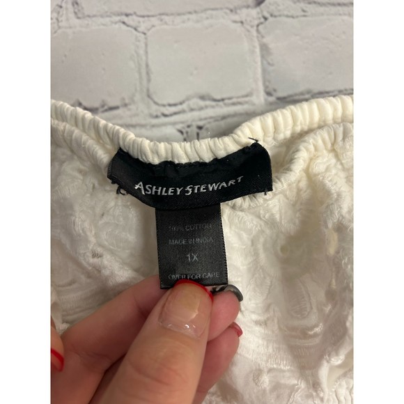 Women's Ashley Stewart Tiered Ruffle Midi Plus Dress. SZ 1X. - Picture 3 of 3